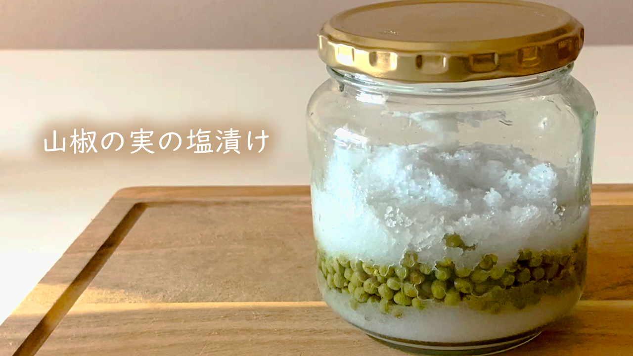 山椒の実の塩漬け 鮮やかな緑色を保存する方法 軸の取り方 96salted Peppercorns